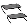 Mind Reader Ventilated Monitor Stand, Holds up to 44 lbs., Metal, Black, 2/Pack (2METMONST-BLK)~#|#~147427DB-84A3-4444-9619A07F3734C5DE_sc7