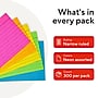 Staples Index Cards, 3" x 5", Lined, Neon Assorted Colors, 300 Pack – Bright Ruled Cards for Studying, Notes & Projects~#|#~14B15674-716F-4DE3-ADF7DA60F5272D03_sc7