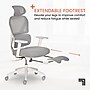 Sharper Image S-850 Heated Ergonomic Mesh Swivel Executive Massage Chair with Footrest, Light Gray/White (60106-LGRYWHT)~#|#~14B5A305-6FA6-415A-A95AB6FAFD238E5D_sc7