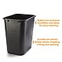 Coastwide Professional™ Indoor Trash Can Without Lid, Black Soft Molded Plastic, 7 Gallon (CW56429)~#|#~14FAB705-E741-4E36-A24FDBC5E468BC92_sc7