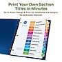 Avery Ready Index Table of Contents EcoFriendly Paper Dividers, 1-12 Tabs, Multicolor, 3 Sets/Pack (11083)~#|#~15298C29-FC30-4F7F-B9FFA7837F1C1CD9_sc7