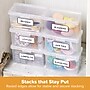 Bostitch Konnect Nest Stackable Boxes, 5.2" x 3.5" x 2.7", Index Size, Clear, 6/Pack (23231-6PK)~#|#~155F46C1-F815-4256-97EF035DA9F0BD4B_sc7