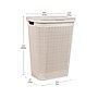 Mind Reader 15.85-Gallon Hamper with Lid, Plastic, Ivory (60FABHAMP-IVO)~#|#~157697AA-2CE0-40AE-BBCE6C0311E3FDAA_sc7