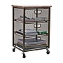Mind Reader 3-Drawer Rolling Storage Organizer Cart with Wheels, Black (3TMESHC-BLK)~#|#~159D8A2B-F9B3-4AF8-BFDA1B20B1E54B0A_sc7