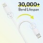 Overtime Apple MFi Certified Lighting USB 4 ft. Cable for iPhone/iPad/iPod Touch, White, 3/Pack (CE14541A)~#|#~15AE2AB4-A908-438D-9BB7A8F6391E782D_sc7