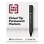 TRU RED™ Tank Permanent Markers, Chisel Tip, Black, 12/Pack (TR54532)~#|#~15CF433C-96DA-4098-84B554DC8EBCC108_sc7