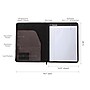 Samsill Vintage Plastic Padfolio with Zipper Closure, Dark Brown (SAM70836)~#|#~15E8CC1B-1D12-44AF-9882E599492CF94C_sc7