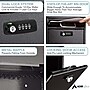 AdirOffice Large Wall Mounted Drop Box with Suggestion Cards, Combination Lock, Black (631-04-BLK-KC-PKG)~#|#~15EDBD42-3AD9-4898-9080013449CE5279_sc7