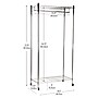 Mind Reader Metal Heavy Duty Rolling Garment Rack with Adjustable Bar, 73.75" x 17.75" x 35.5", Silver (ROLLRACK-SIL)~#|#~1629FA7F-9AA5-43AF-BE34DA05C4FE3C50_sc7