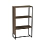 Household Essentials Wrap 41.5" 3-Shelf Bookcase, Brown/Black Laminate/Steel (8260-1)~#|#~1634225D-F1FA-41B5-9CFE077F191B793D_sc7