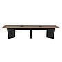 Regency Array 144"W x 48"D Conference Table with Grommet, Noble Oak/Black (ACT14448NOBK)~#|#~163A4ED0-53EB-405A-BC861D3B1AA660E1_sc7