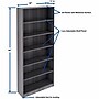 Lorell 84" 6-Shelf Bookcase with Adjustable Shelves, Weathered Charcoal Laminate (LLR69665)~#|#~166907D3-8170-4D5C-86C60B6CAE0C0625_sc7