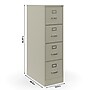 Staples Commercial 4-Drawer Vertical File Cabinet, Letter Size, Lockable, 51.97"H x 14.9"W x 26.5"D, Putty (59597/25410)~#|#~166E3CC6-4961-47E1-8B8179E9BF0CCE51_sc7
