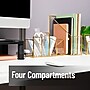 Mind Reader 4-Compartment Glass Pen Holder, Gold (MENO-GLD)~#|#~16766B68-E23A-4E45-9F103850A6D3CA3F_sc7