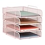 Mind Reader Metal Front Loading Stackable Letter Tray, Letter/Legal Size, Pink (BSTACK4-PNK)~#|#~1685893D-63F7-4A4A-A3AF6287C62C05CF_sc7