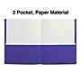 Staples 2-Pocket Paper Folders, Blue/Indigo, Durable Letter‑Size Cardstock, Ideal for School & Office Organization, 25/Pack~#|#~168CBF95-1E98-456B-99838E6D374D148F_sc7