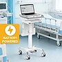 Mount-It! MedHub Powered Height-Adjustable Medical Cart Workstation with Power Kit & Built-In Power Strip, White/Gray (MI-16056)~#|#~169CF791-D359-44F0-B131656C87D286C4_sc7