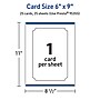 Avery Integrated Cards, 6" x 9", Glossy White, 25/Pack (95355)~#|#~16B35912-642E-40A3-98D681C4254D4B83_sc7