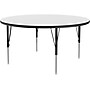 Correll 42" Round Activity Table, Height-Adjustable, Frosty White/Black (A42DE-RND-80)~#|#~170747B2-426C-4106-AC914A15DECB3C09_sc7