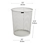 Mind Reader Metal Mesh Trash Can Without Lid, 4.4 Gallon, White, 2/Pack (2CIRGA-WHT)~#|#~171F5AD8-D0D4-4985-AB71632CF9CB3355_sc7