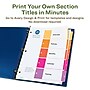 Avery Ready Index Table of Contents EcoFriendly Paper Dividers, 1-5 Tabs, Multicolor, 3 Sets/Pack (11080)~#|#~173BEF40-689E-4202-94EC29F29A7BC804_sc7
