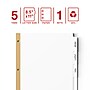 Staples Write & Erase Paper Dividers, White, 5-Tabs (ST63056)~#|#~174B3916-323A-4F19-A26E5D20C758304C_sc7