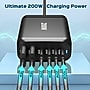 Turonic 200W 6-Port Desktop Charging Station, USB-C & USB-A, Black (350H43)~#|#~17686A5C-3F6C-4892-822C3A6DE6249184_sc7