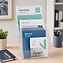 Azar Four-Tier Letter Sized Brochure Holder, 8.5" x 11", Vertical, Table Top, Clear, Plastic (252376)~#|#~1769D843-4690-4682-ADA415051885382F_sc7