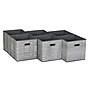 Household Essentials Medium Folding Fabric Storage Bin, 11" x 11"x 11", 23 Qt., Multi Color, 6/Pack (834-1)~#|#~17A74803-B766-42C1-93A2BE3002B5C1F3_sc7