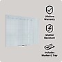 U Brands Floating Glass Dry Erase Calendar Board, Frameless, 47" x 35", White Frosted Surface (2776U00-01)~#|#~17AC2885-BA0B-4333-86DCD977628BF1F5_sc7
