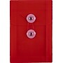 JAM Paper Premium Plastic Filing Envelope with Button & String Closure, 4 1/4" x 6 1/4", Red, 3/Pack (473B1REX3)~#|#~17CFBE24-00FE-446C-801A7ECFAA27A76A_sc7