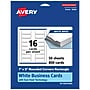 Avery Business Cards, 1" x 3", Matte White, 800/Box (95284)~#|#~17EBF0CD-C99F-413A-B85EE7187064095E_sc7