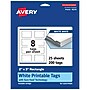 Avery 3" Blank Price & Merchandise Tags, White, 200/Pack (95270-MWT25)~#|#~17F1E5E6-DAAE-4ADA-9EB9E7175B5C041B_sc7