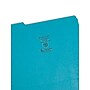 Smead File Folder, 3 Tab, Letter Size, Teal, 100/Box (13134)~#|#~18527F32-26C3-4504-86BE75A50BB0F4D7_sc7