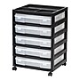 Iris 5-Drawer Storage Cart, Black (587685)~#|#~18627358-1A60-4EE2-A90BDB43B36FFD35_sc7