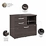 Bush Business Furniture Studio A 26" Office Storage Cabinet with 2 Shelves and Drawers, Storm Gray (SDF130SGSU-Z)~#|#~18A6FC76-A7D6-4F5B-808F38F84E7BEE82_sc7