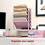 Staples 5-Pocket Plastic Mountable Wall File, Letter Size, Dusty Pink (ST63892)~#|#~18AE1D0E-3C99-4447-813B5357520AFE88_sc7
