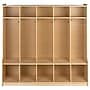 Flash Furniture 48"H x 48"L Wooden 5 Section School Coat Locker, Natural (MKLCKR001)~#|#~18B50F98-5134-474C-AEB867FD44175BFC_sc7