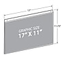 Azar 17" x 11" Horizontal Generic Holder, Wall-Mounted, Top/Side Loading, Clear Acrylic, 10/Pack (162709)~#|#~18CEAC42-8F48-42DA-A110161FDB1D2F72_sc7