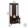 Bush Furniture Key West 66" Hall Tree with Shoe Storage Bench, Bing Cherry (KWS166BC-03)~#|#~191538BD-80C4-4156-A0D41B6CE6B9A3BC_sc7