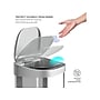 Nine Stars Stainless Steel Sensor Trash Can, 21.1-Gallon, Silver (DZT-80-35)~#|#~19168212-EFA1-430C-83D99F138198DE9E_sc7