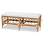bali & pari Orchard Natural Rattan Bench, Natural/Off-White (203-12584-HiT)~#|#~191705E2-BCB1-4DEA-B3E8252AFD64CEC9_sc7