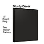 Staples Simply Economy 0.5-Inch Round Ring View Binder, Holds Up to 100 Sheets, Black, Lightweight Binder for Office & School~#|#~1920AB40-6B5A-4B74-AF1A9F0F93C6B04B_sc7