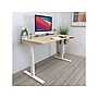 Mount-It! Ultimate 55"W Electric Rectangular Adjustable Standing Desk, Maple/White (MI-18077)~#|#~192B1B81-D17D-45E6-B67C010C9815293E_sc7