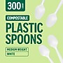 Perk™ Eco Compostable PLA Spoon, Medium-Weight, White, 300/Pack (PK56203)~#|#~1961A392-4D30-4FF4-9A042EC7969999B3_sc7