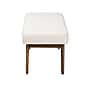 Baxton Studio Rika Fabric Bench, White/Walnut Brown (228-12922-HiT)~#|#~1980145E-E5C7-44A3-931C1EF9B40C978A_sc7