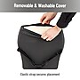 Mind Reader Memory Foam Ergonomic Lower Back Cushion Posture Corrector, Black/Blue (MEMCUSHGL-BLK)~#|#~19817FAD-3FA4-4EDF-B8CB53C3996BE697_sc7