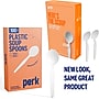 Perk Plastic Soup Spoons, Heavyweight, White, Disposable Soup Spoons for Office Breakroom & Catering~#|#~1981CC09-473F-4FEB-A5628E21CA8750FD_sc7