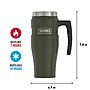 Thermos King Stainless Steel Vacuum Insulated Travel Mug, 16 oz., Army Green (EASK1000AG4)~#|#~19B13BF1-25F4-4407-87DD2398E1A0359A_sc7