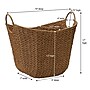 Household Essentials Woven Storage Wicker Basket with Handles, Natural (ML-4004)~#|#~19B6049A-7F91-498D-AC15848D69CC046D_sc7